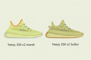 the difference between authentic Yeezy 350 v2 marsh and authentic Yeezy 350 v2 Sulfur