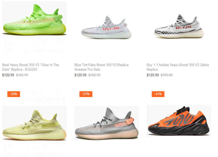 fake yeezys website