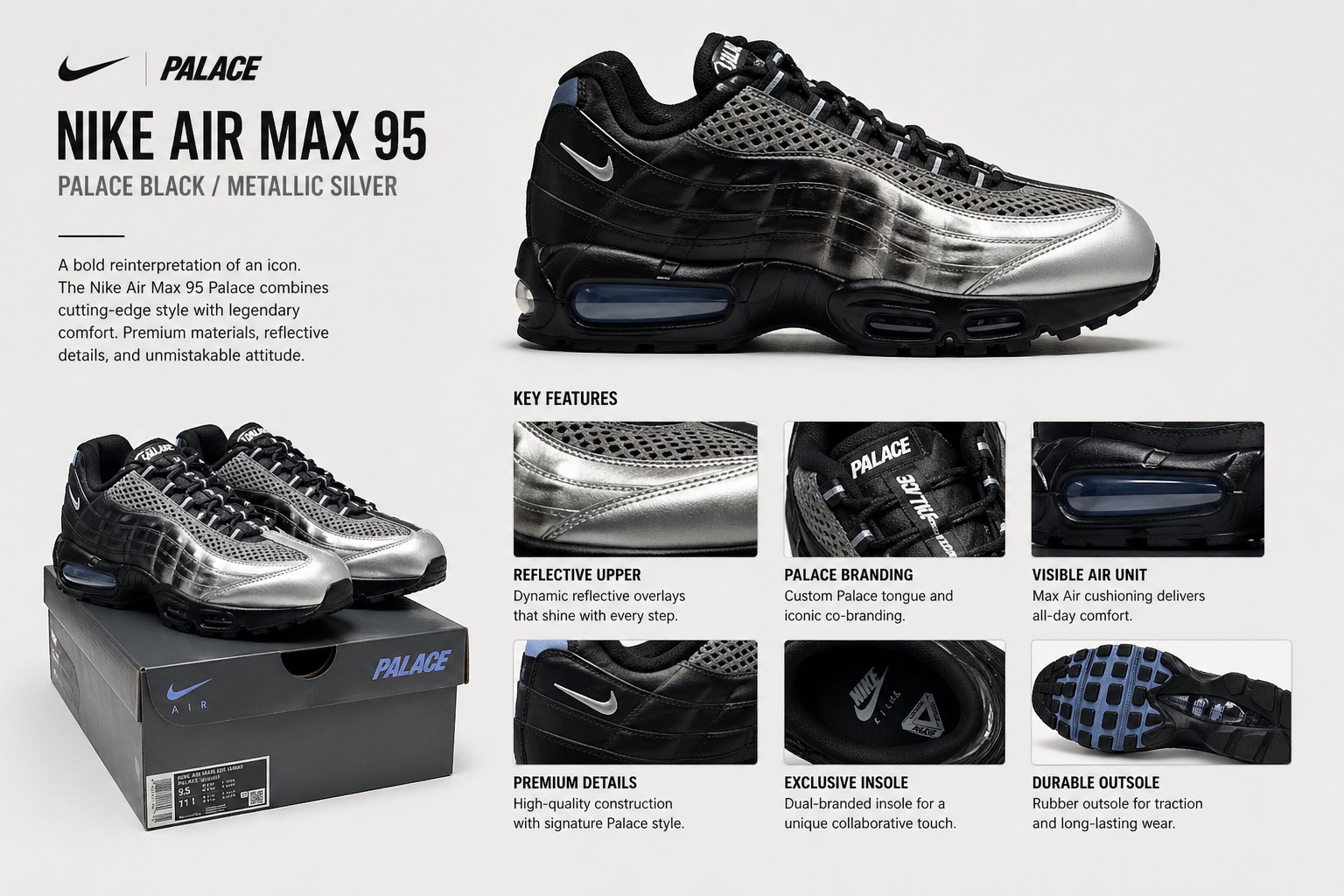 Reps Palace x Nike Air Max 95 Big Bubble